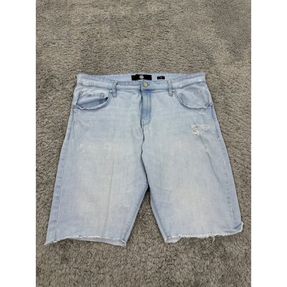 Vtg Jordan Craig Jean Shorts Mens 40 Light Wash Distressed Hip Hop Skater Denim - Picture 1 of 11